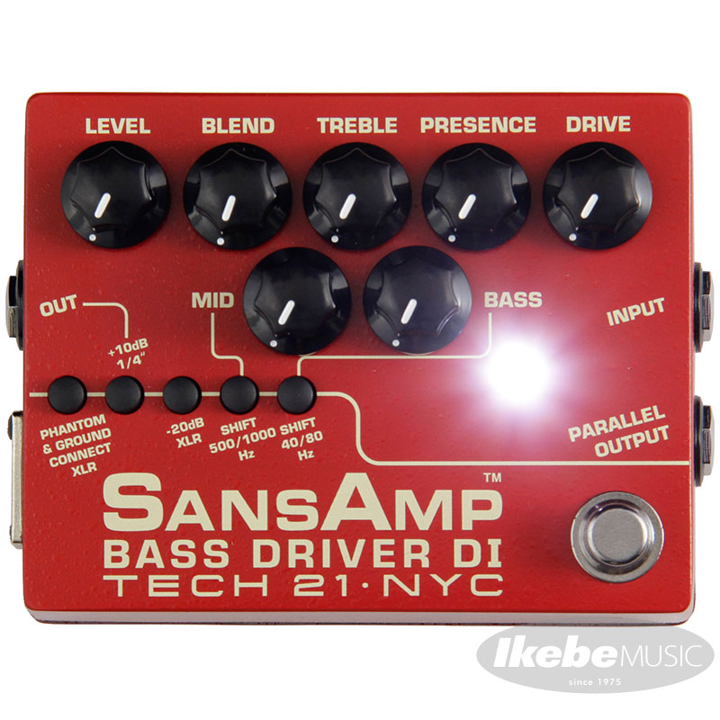 TECH 21 SANSAMP BASS DRIVER D.I. V2 限定赤