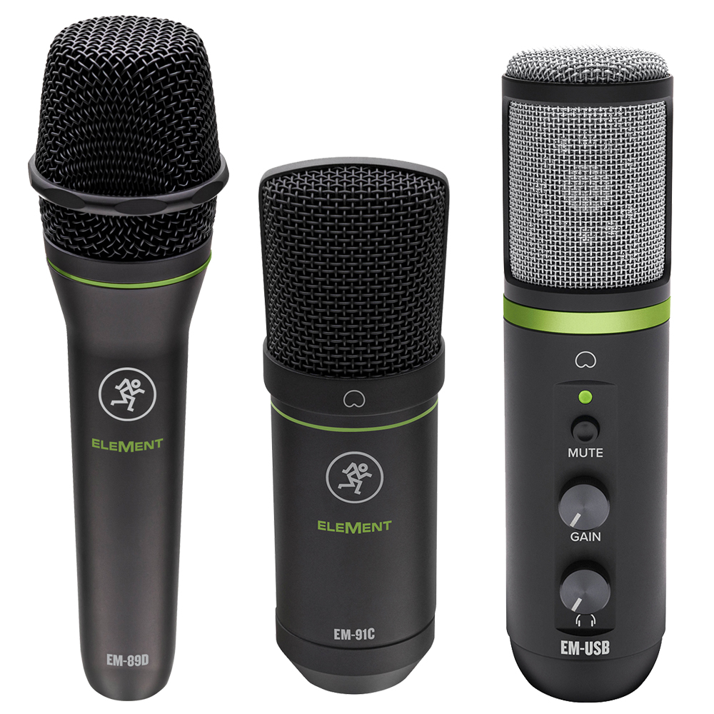 Mackie マッキー初のダイナミックマイク コンデンサーマイク Element Series Microphones が登場 こちらイケベ新製品情報局