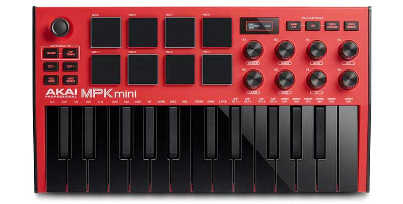 AKAI Professional】大人気コンパクトMIDIコントローラーの限定カラーモデル『MPK mini mk3 Red』が新登場！ |  こちらイケベ新製品情報局